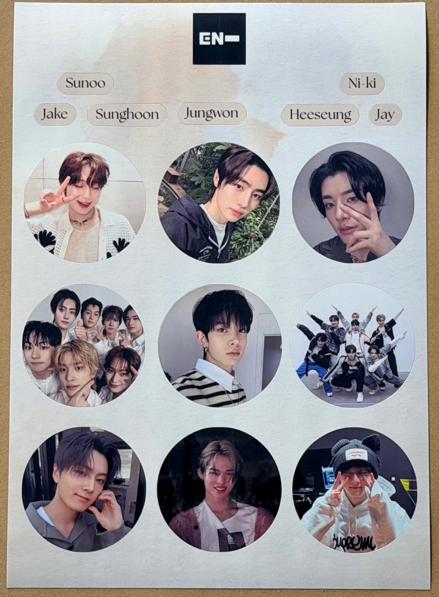 ENHYPEN VINYL STICKER SHEET 2