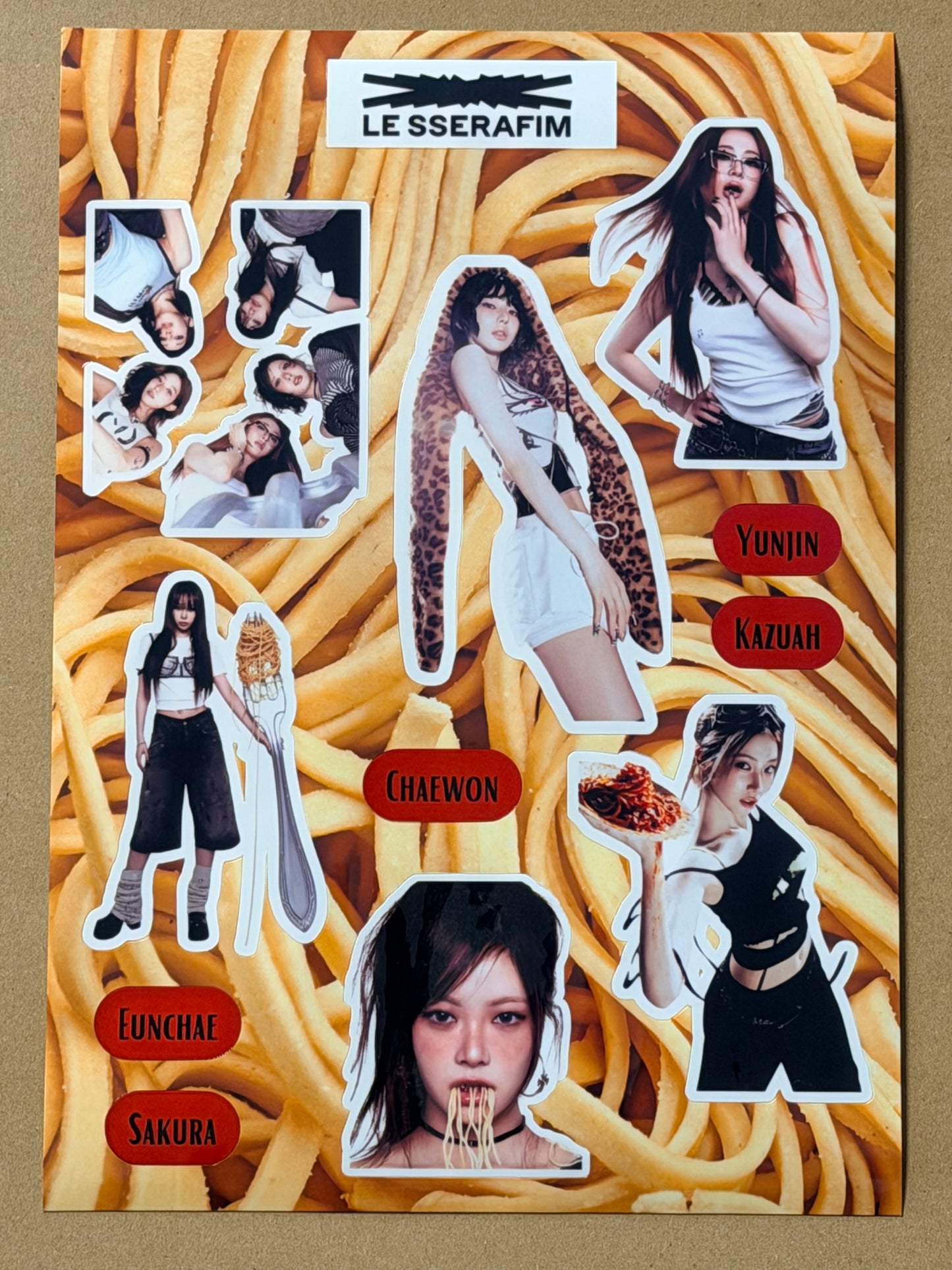 LE SSERAFIM VINYL STICKER SHEET 1