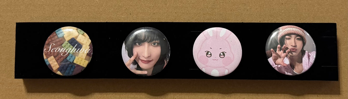 Seonghwa 1.25in 4 Pack Pin Set