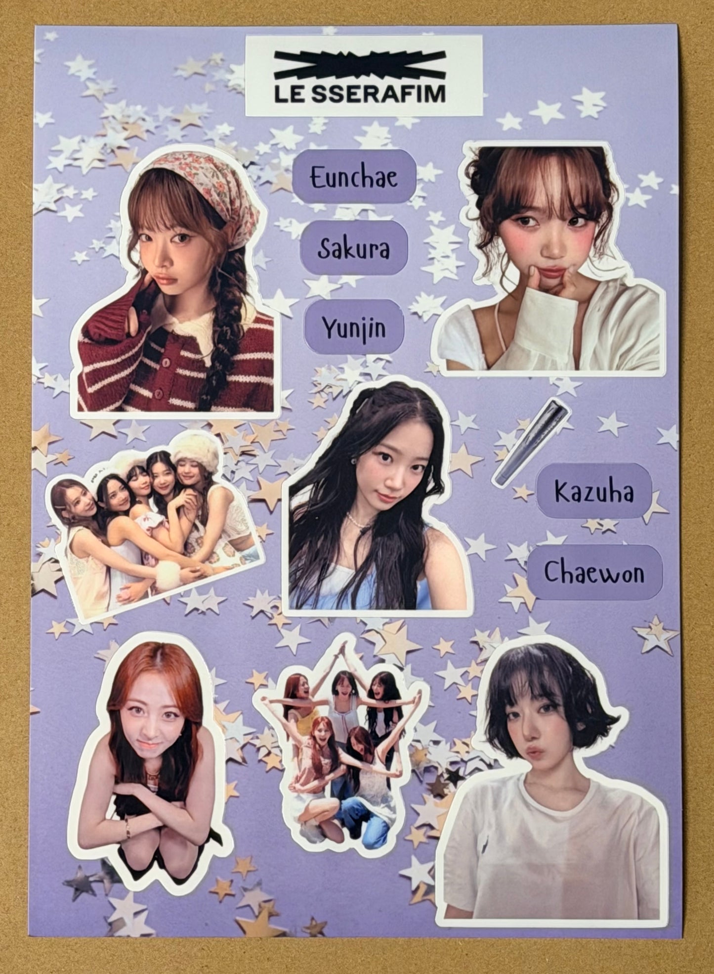 LE SSERAFIM VINYL STICKER SHEET 2