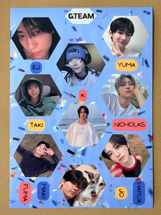 &TEAM VINYL STICKER SHEET 1