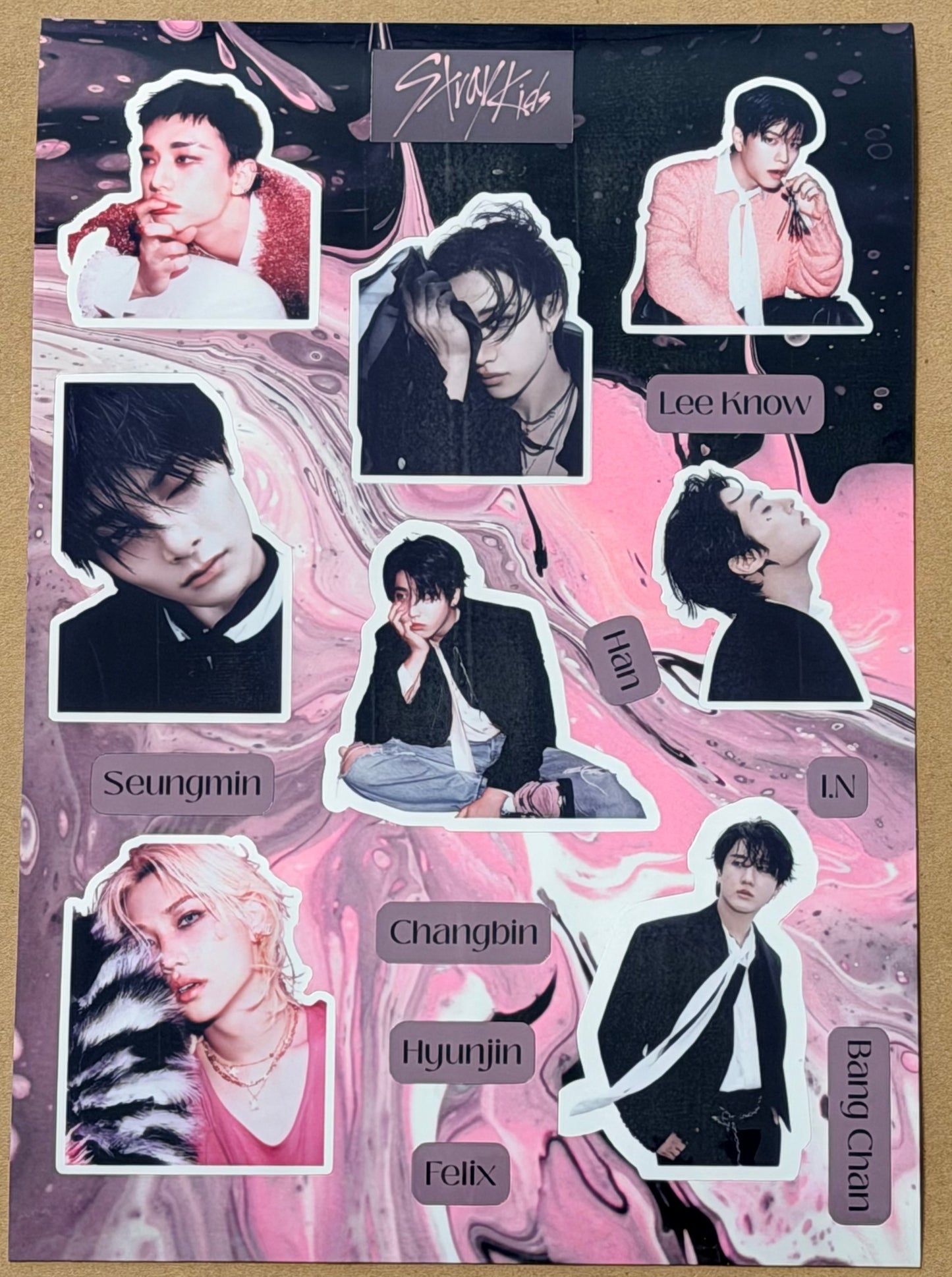 STRAY KIDS VINYL STICKER SHEET 1