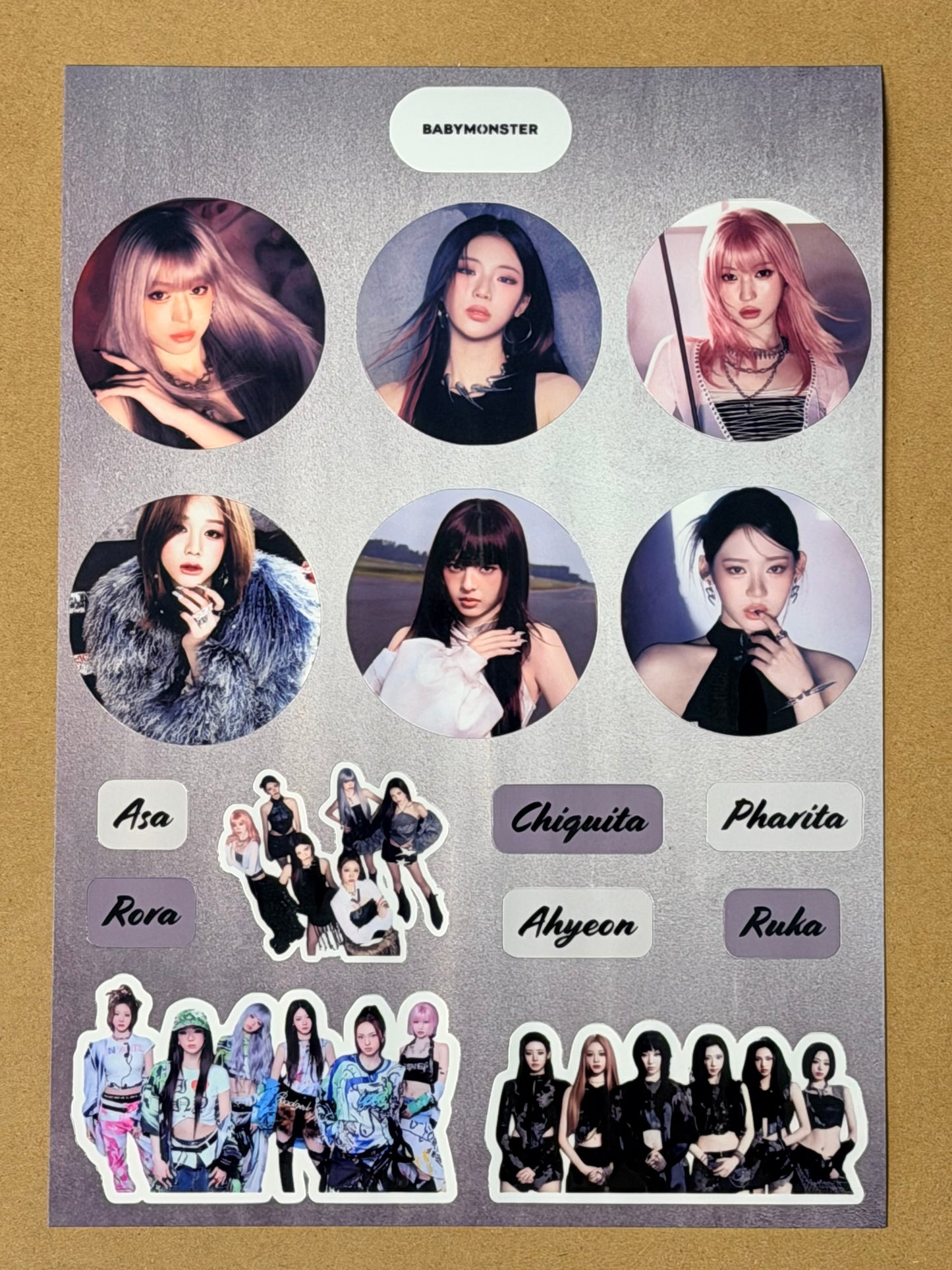 BABY MONSTER VINYL STICKER SHEET 2