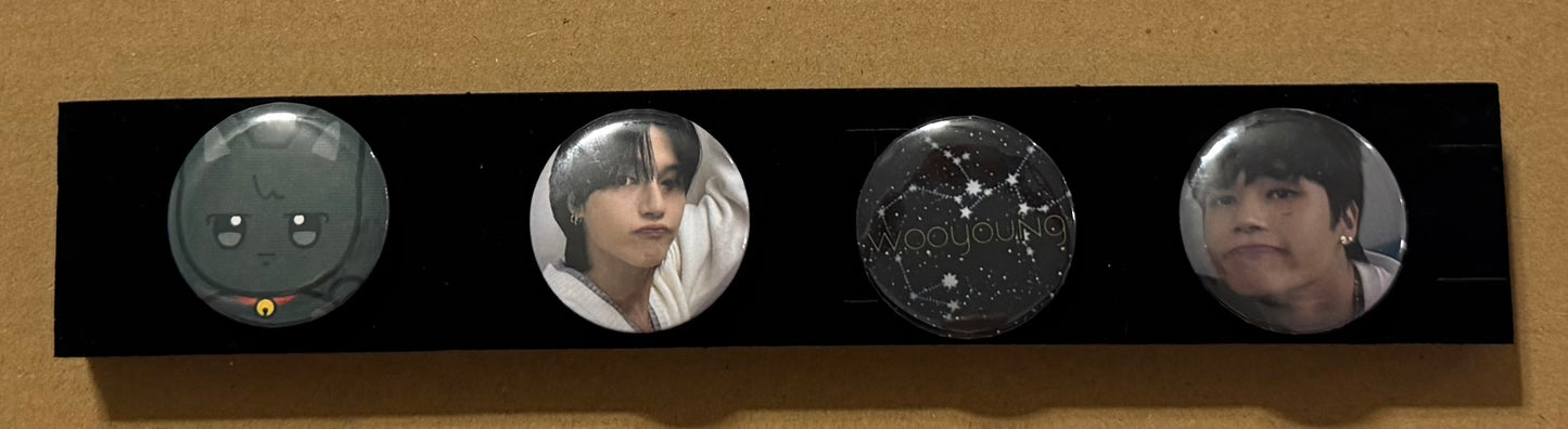 Wooyoung 1.25in 4 Pack Pin Set